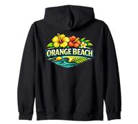 Diseño de Playa de Orange Beach Alabama Tropical Island Sudadera con Capucha