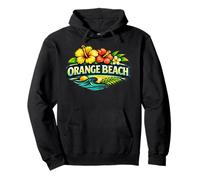 Diseño de Playa de Orange Beach Alabama Tropical Island Sudadera con Capucha