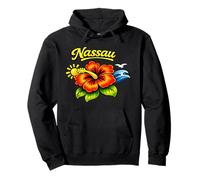Diseño de Playa Tropical de hibiscos en Nassau Bahamas Sudadera con Capucha