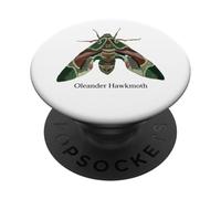 Diseño de Polilla de halcón adelfa para lepidópteros PopSockets PopGrip Adhesivo
