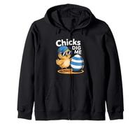 Diseño de pollito de pascua Chicks Dig Me Cool Sudadera con Capucha