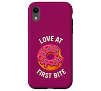 Diseño de Postre de Fresa con Dona de Amor al Primer bocado Carcasa para iPhone XR