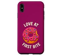 Diseño de Postre de Fresa con Dona de Amor al Primer bocado Carcasa para iPhone XS MAX