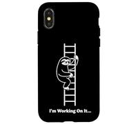 Diseño de Progreso Perezoso Divertido con Texto en inglés I'm Working On It Carcasa para iPhone X/XS