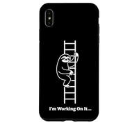 Diseño de Progreso Perezoso Divertido con Texto en inglés I'm Working On It Carcasa para iPhone XS MAX