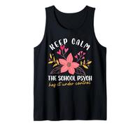 Diseño de psicología de la escuela Keep Calm Camiseta sin Mangas