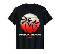Diseño de Puesta de Sol de Waikiki Beach, Honolulú, Hawái Camiseta