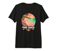 Diseño de Puesta de Sol en la Playa Tropical de Sands Bahamas Camiseta Premium
