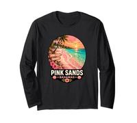 Diseño de Puesta de Sol en la Playa Tropical de Sands Bahamas Manga Larga