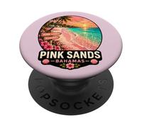 Diseño de Puesta de Sol en la Playa Tropical de Sands Bahamas PopSockets PopGrip Adhesivo