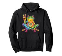 Diseño de Rana con diseño de Rana de teñido Anudado, Estilo Hippie Sudadera con Capucha