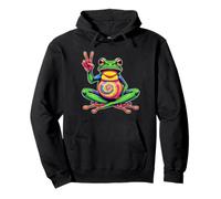 Diseño de Rana con diseño de Rana de teñido Anudado, Estilo Hippie Sudadera con Capucha
