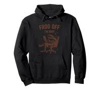 Diseño de rana humorística Frog Off I'm Busy Sudadera con Capucha