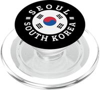 Diseño de Recuerdo de Viaje con Bandera de Corea del Sur de Seúl PopSockets PopGrip para MagSafe