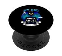 Diseño de Recuerdo y mi papá es mi ángel de la Guarda PopSockets PopGrip Adhesivo