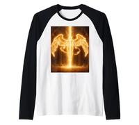 Diseño de Regalo de Angel of Eternal Fire Celestial Guardian Light Camiseta Manga Raglan