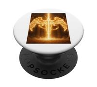 Diseño de Regalo de Angel of Eternal Fire Celestial Guardian Light PopSockets PopGrip Adhesivo