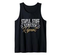 Diseño de repetición elástica de grapas Camiseta sin Mangas