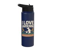 Diseño de riego de girasol I Love Gardening Stainless Steel Insulated Water Bottle