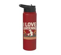 Diseño de riego de girasol I Love Gardening Stainless Steel Insulated Water Bottle