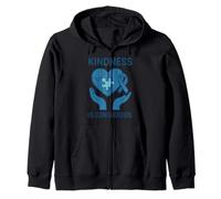 Diseño de Rompecabezas Azul Kindness Is Contagious Heart Awareness Sudadera con Capucha