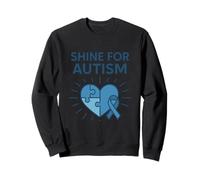 Diseño de Rompecabezas Azul Shine For Autism Heart Awareness Sudadera