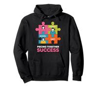 Diseño de Rompecabezas Escolar de éxito Sudadera con Capucha