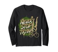 Diseño de Rueda Artificial - Never Stop Trying - No te Rindas Manga Larga