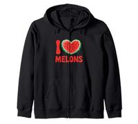 Diseño de sandía I Love Melons Sudadera con Capucha