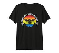 Diseño de Save The Bees Clean The Seas Plant Some Trees Camiseta Premium