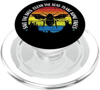 Diseño de Save The Bees Clean The Seas Plant Some Trees PopSockets PopGrip para MagSafe