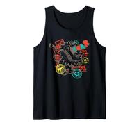 Diseño de sello de selva tribal africano con león salvaje rugiente Camiseta sin Mangas