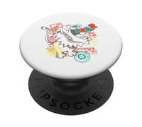 Diseño de sello de selva tribal africano con león salvaje rugiente PopSockets PopGrip Adhesivo