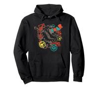 Diseño de sello de selva tribal africano con león salvaje rugiente Sudadera con Capucha