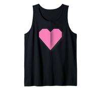 Diseño de símbolo de Amor Estilo Origami de corazón Rosa Camiseta sin Mangas