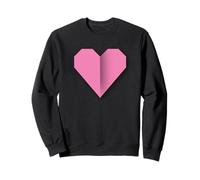 Diseño de símbolo de Amor Estilo Origami de corazón Rosa Sudadera