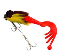 Diseño de simulación de ratón de cebo de pesca marina hecho con pelo de ciervo y silicona, con fuerte conexión de pin de bloqueo y cola bifurcada de PVC elástico para capturas eficientes (C)