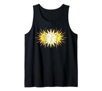 Diseño de Sol Dividido, estético Antiguo, Vaporwave, vanguardista, Envejecido Camiseta sin Mangas