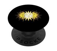 Diseño de Sol Dividido, estético Antiguo, Vaporwave, vanguardista, Envejecido PopSockets PopGrip Adhesivo