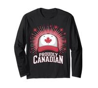 Diseño de sombrero de hoja de arce canadiense orgullosamente Manga Larga