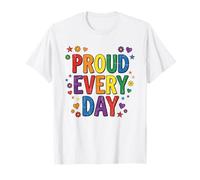 Diseño de Soporte LGBTQ+ de arcoíris Orgulloso de Todos los días Camiseta