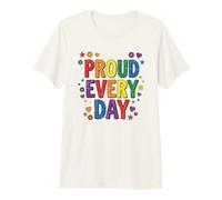 Diseño de Soporte LGBTQ+ de arcoíris Orgulloso de Todos los días Camiseta Premium