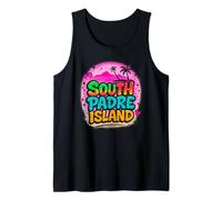 Diseño de South Padre Island Rainbow Texas Beach Vibes Camiseta sin Mangas