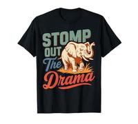 Diseño de Stomp out The Drama Elephant Saying Camiseta