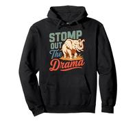 Diseño de Stomp out The Drama Elephant Saying Sudadera con Capucha