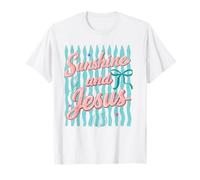 Diseño de Sunshine and Jesus Christian Beach Faith Camiseta