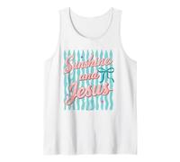 Diseño de Sunshine and Jesus Christian Beach Faith Camiseta sin Mangas