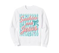Diseño de Sunshine and Jesus Christian Beach Faith Sudadera