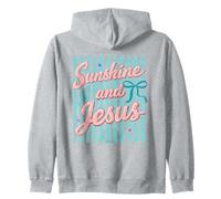 Diseño de Sunshine and Jesus Christian Beach Faith Sudadera con Capucha