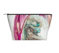 Diseño de Superficie de mármol Dorado Verde púrpura, Bolsa de artículos de tocador Bolsa de Maquillaje Bolsa de cosméticos Bolsa de artículos de tocador de Viaje portátil